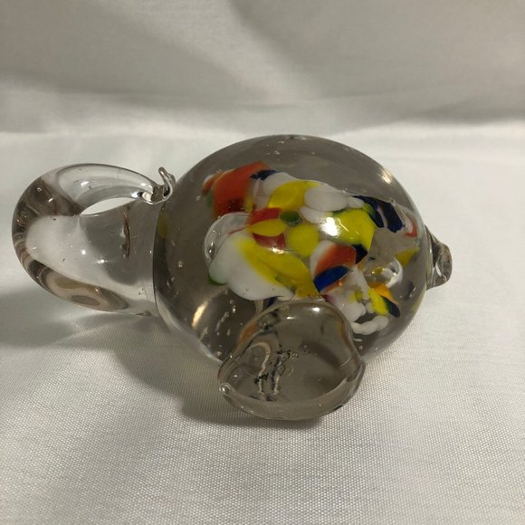 Other - Art Glass Paper Weight Colorful Elephant